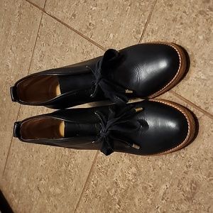 COACH Nikol leather lace up ankle booties